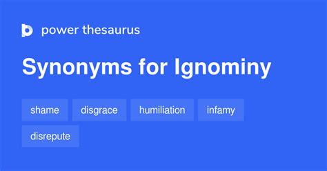 ignominy synonym